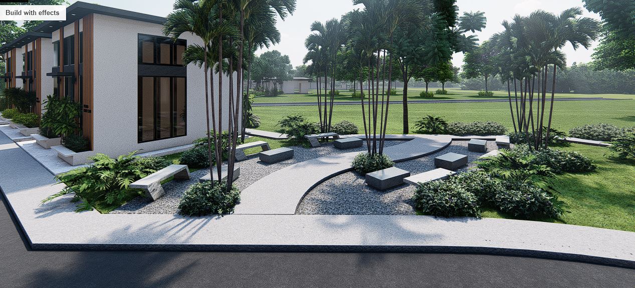 Shaded Benches